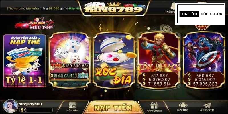 King789 - Vua game uy tín nổ hũ thành đại gia