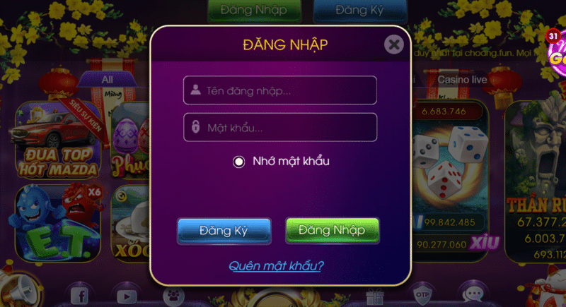 Truy cập ứng dụng/link game Choáng Club